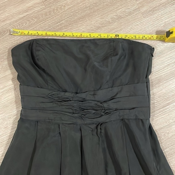 Ann Taylor Women’s Strapless Dress Size 8 100% Silk Black Cocktail Party - Picture 6 of 11